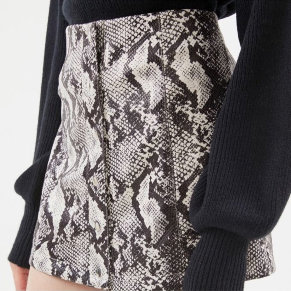 Uo Siren Snake Print Button-Front Mini Skirt | Si… - image 2